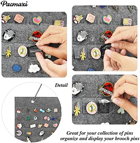 PACMAXI Hanging Brooch Pin Organizer, Display Pins Storage Case