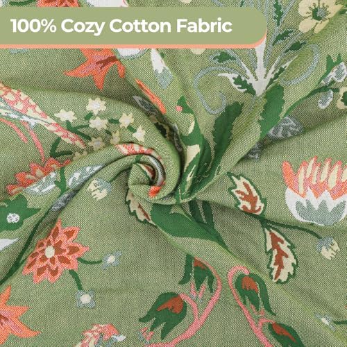 100% Cotton Light Green Boho Throw Blanket for Bed Gift 60"x80"