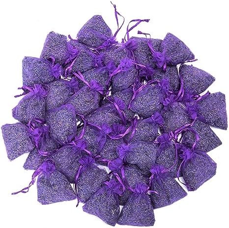 Lavande Sur Terre French Lavender Sachets for Drawers and Closets Fresh Scents, Set of 36, Home Fragrance Sachet for Closets and Drawers, Purple, LV-C-36-1