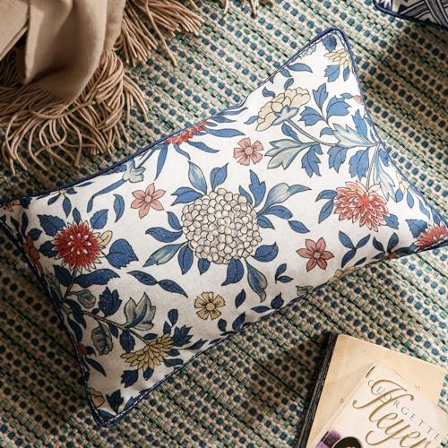 patdrea Designer Vintage French Throw Pillow Cover,12"x20",Set of 2