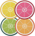 ALPHA Living HOME Beaded Placemats Set of 4 Multi Round Glass Chargers