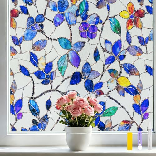 Frosted Privacy Window Film Static Cling Decorative Glass Film35.4x78.7in