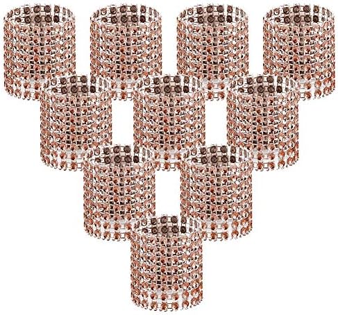 Accmor 100pcs Napkin Rings, Champagne Napkin Rings Buckles