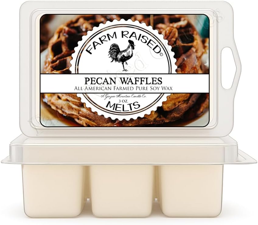 Made with 100% USA Grown Soy Wax Melts – Scent – 2 Pack Single Scents for Wax Warmers (6 oz Total, 12 Cubes) (Pecan Wa)