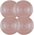 ALPHA Living HOME Beaded Placemats 13 Inch Pink Round Glass Table Mats
