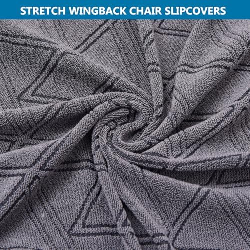 HZDHCLH Wingback Chair Slipcovers 2 Piece,Stretch Spandex Wingback Chair Covers for Living Room Armchair,Washalbe Sofa Slipovers