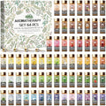 Essential Oil Set, 64 Pcs Fragrance Aromatherapy Oils for Skin, Diffusers, Home Care, Humidifier Laundry, Candle Making - Tea Tree, Sandalwood, Lavender, Vanilla, Eucalyptus and More(5mL)