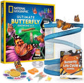 National Geographic Ultimate Butterfly Growing Kit - Butterfly Activity Kit with Voucher for 5 Live Caterpillars, Butterfly Cage, Butterfly Feeder