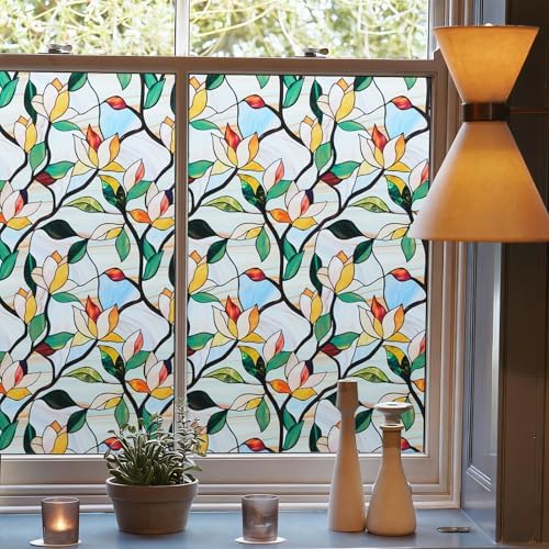DKTIE 2nd Gen Frosted Glass Window Privacy Film Art Deco 29.5in X 118.1in