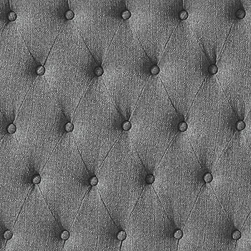 24KF Upholstered Tufted Button Linen Fabric Headboard,Comfortable Fashional Headboard Queen/Full Size,Granite