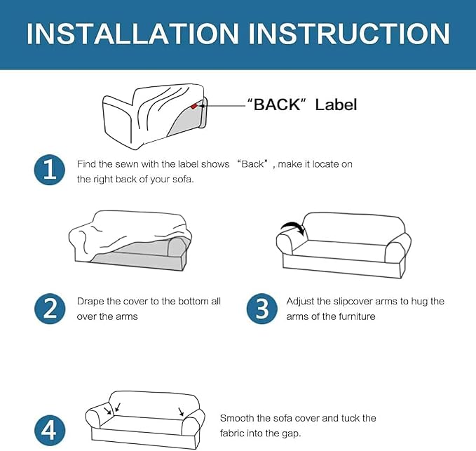 H.VERSAILTEX Couch Stretch Covers Couch Covers - Image 7