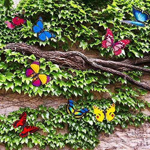 VGOODALL 50 PCS Butterfly Garden Decorations, 11.8 Inch Butterfly Stakes