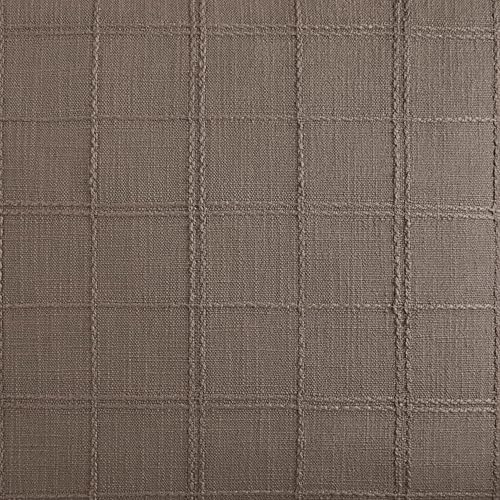 ZeeMart Linen Checked Farmhouse Table Runner, 13x36 Inches Cocoa Brown