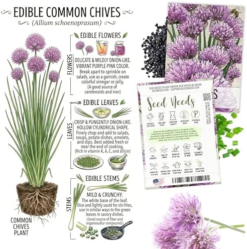 Seed Needs Edible Flower Seeds Variety Pack of 7 Wildflowers for Garnishing