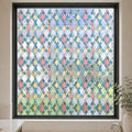 ADD.HERES Window Privacy Film One Way Daytime Privacy Static Cling, Mirror Vinyl Roll Heat Control Anti UV Window Tint for Home and Office, Non-Adhesive Window Film, Rainbow, 35.43" x 78.7"