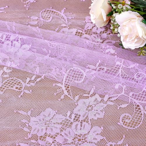 Lace Tablecloth Chic Table Fabric 60x120 Inch for Farmhouse Rustic Wedding