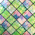 Stained Glass Window Film, 3D Leaf Static Cling 17.5" x 78.7
