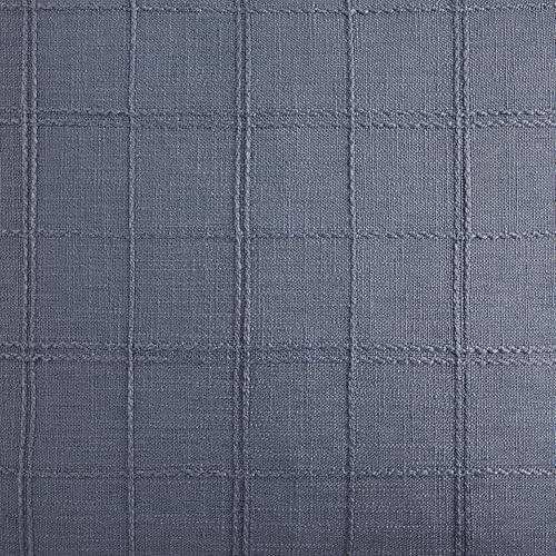 ZeeMart Linen Checked Farmhouse Table Runner, 13x60 Inches Blue