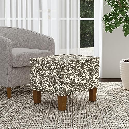 Spatial Order 22" Dinah Collection Storage Ottoman - Brown Jacobean Print