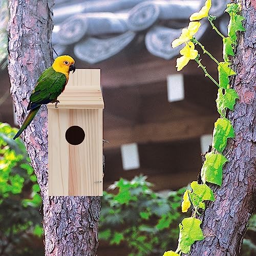 Wren Bird Houses for Outside,Cedar Swallow Wren Hummingbird Houses,DIY,1Pcs