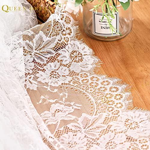 White Lace Tablecloth 60x120Inch Wedding Rectangle Table Overlay 10 Packs