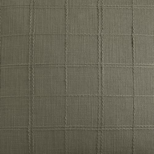 ZeeMart Linen Checked Farmhouse Table Runner, 13x72 Inches Olive