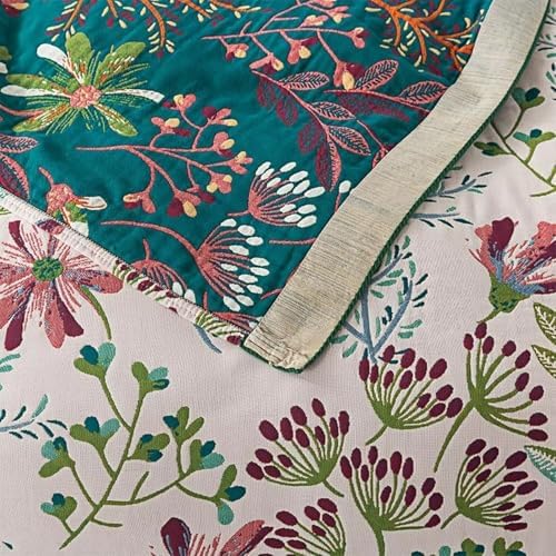 Boho Throw Blanket for Bed 100% Cotton Bohemian Blankets Ultra Soft Woven Muslin Decorative Blankets All Seasons Vintage Quilt Knitted Blanket for Sofa Chair(Green, 60"x80")