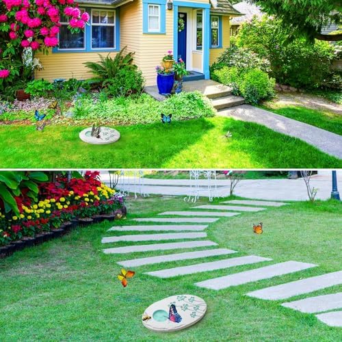 AceOrbit Butterfly Puddler Stone Bath Watering Feeder with Mineral Holder