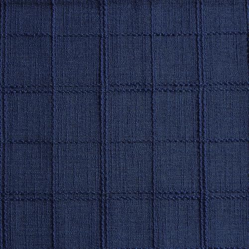 ZeeMart Linen Checked Farmhouse Table Runner, 13x36 Inches Navy Blue