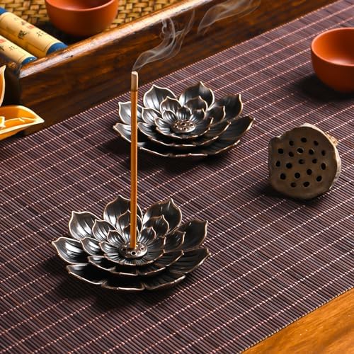 SLKIJDHFB Incense Burner - Lotus Incense Stick Holder 2Pcs