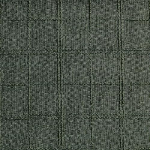 ZeeMart Linen Checked Farmhouse Table Runner, 13x48 Inches Army Green