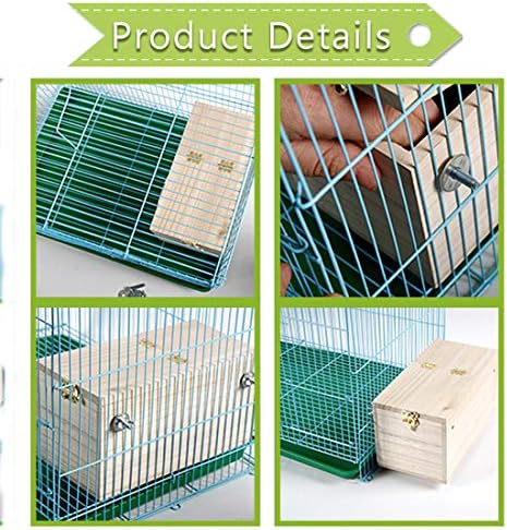 PINVNBY Parakeet Nesting Box for Cage,Bird Breeding Box for Cage(XL)
