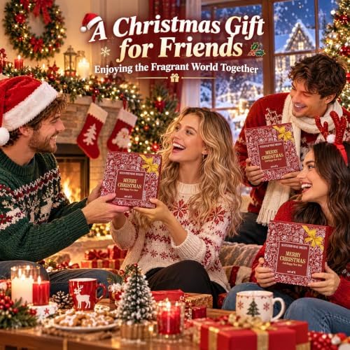 STRN Christmas Wax Melts, Fall Winter Scented Soy Wax Cubes, 6 Scents