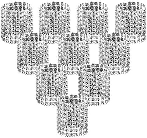 Accmor 100pcs Napkin Rings, Silver Napkin Rings Buckles
