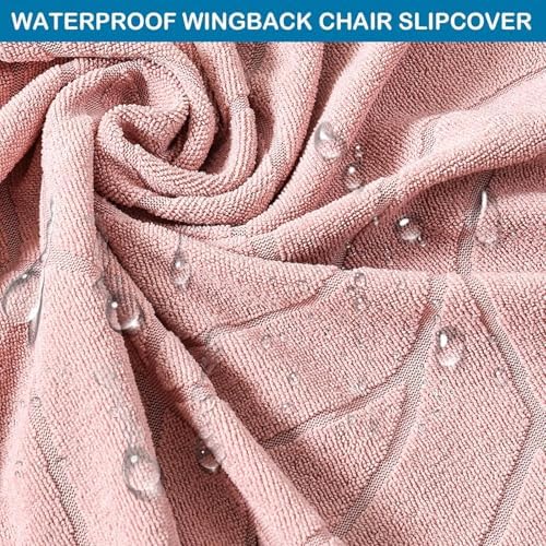 HZDHCLH Wingback Chair Slipcovers 2 Piece Stretch Spandex Washable