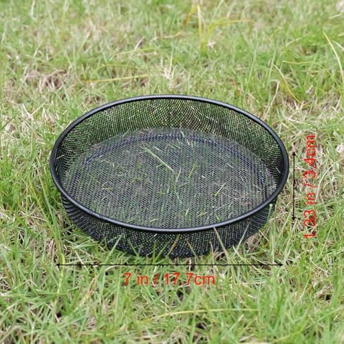 Plastic Round Bird Feeder Bowl and Metal Round Bird Feeder Tray,Wild Birds Seed Mesh Tray Bath Water Bowls Outdoor Accessory for Humming Feeder Station