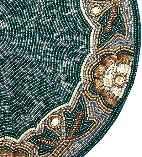 Beaded Round Placemats 13 Inch, Decorative Charger Placemats