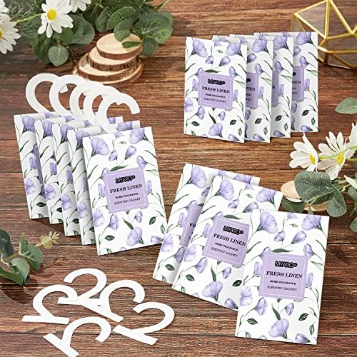 MYARO 12Pcs Linen Sachets Hanging Car Air Freshener, Closet Deodorizer