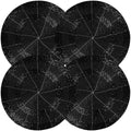 Decorative Beaded Placemats Set of 4 - Handmade Round Table Mats with Shiny Glass Beads & Polyester Backing - Elegant Dining Decor for Special Events & Daily Use (Black) - CLEENTABLE