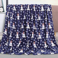 Elegant Comfort Lightweight Printed Throw Blanket- All Season, Ultra Soft, Cozy and Plush- Decorative Throw Blankets, Perfect for Lounging, 50 x 60 inches, Navy Polar Bear, Throw Blanket