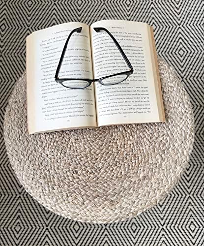 Pouf Ottoman 100% Jute Braided Pouffe (16"x16"x16")