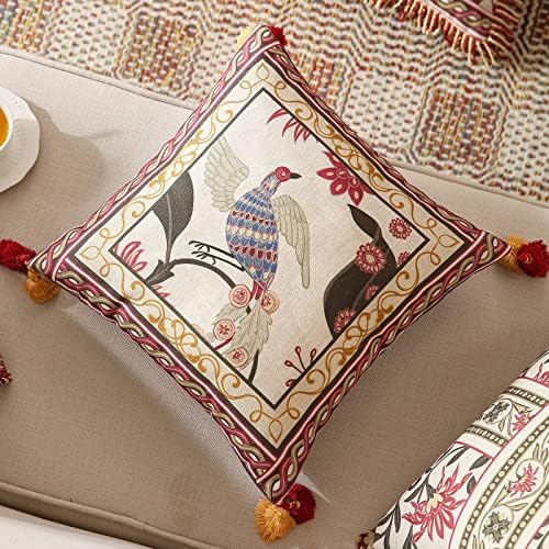 patdrea Designer Vintage French Throw Pillow Cover,18"x18",Set of 2