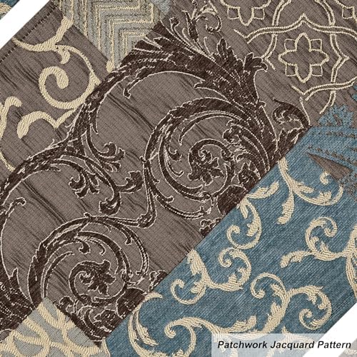 Loom and Mill Luxury Fabric Table Placemats Set of 4, 12x18 Inches, Blue