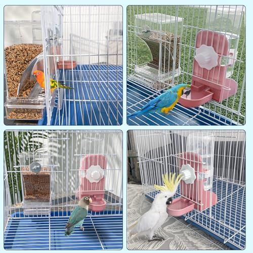 Lemtrflo No Mess Bird Feeder Water Dispenser Set, Automatic Bird Feeder