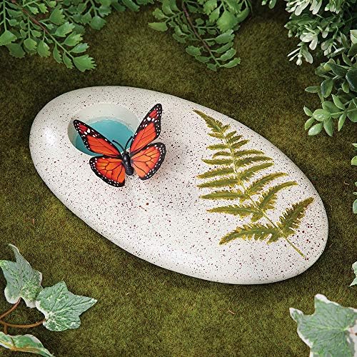 Bits and Pieces Butterfly Puddler Garden Stone, Lawn Decoration
