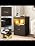 Yusong Nightstand, LED Nightstand with Charging Station, Black