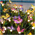 TONULAX Solar Garden Lights - 6 Pack Swaying Butterfly Light, Swaying in The Wind, Solar Outdoor Lights, Yard Patio Pathway Decoration, High Flexibility Iron Wire & Realistic Butterflies