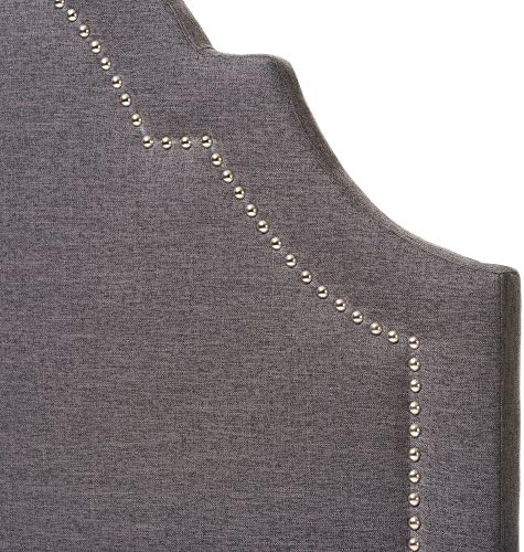 Baxton Studio Rita Modern and Contemporary Dark Grey Fabric Upholstered Twin Size Headboard