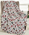 Elegant Comfort Lightweight Printed Throw Blanket- All Season, Ultra Soft, Cozy and Plush- Decorative Throw Blankets, Perfect for Lounging, 50 x 60 inches, Celebrating Christmas, Throw Blanket