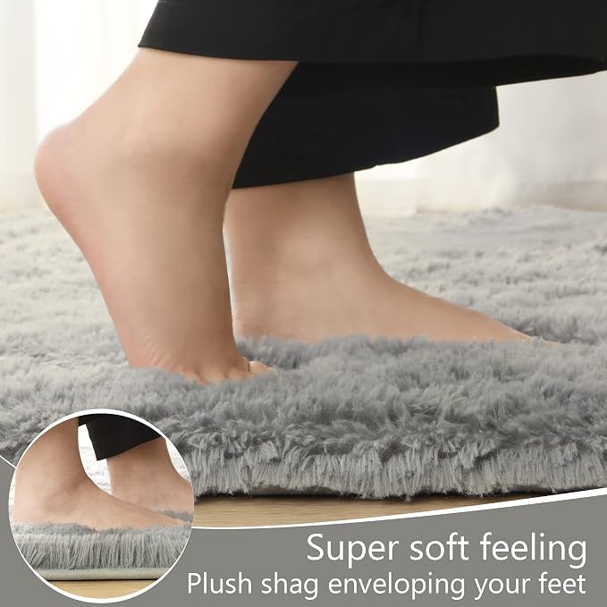 LOCHAS 5x8 Area Rugs Fluffy Living Room Carpets - Image 6